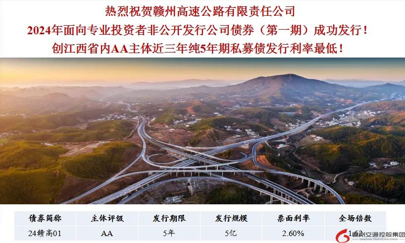 喜報(bào)！贛州交控集團(tuán)接連在資本市場(chǎng)發(fā)行債券成功！